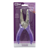 15-sheet Medium-duty One-hole Punch, Diamond Shape, Chrome