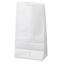 Grocery Paper Bags, 35 Lbs Capacity, #6, 6"w X 3.63"d X 11.06"h, White, 500 Bags