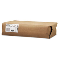 Liquor-takeout Quart-sized Paper Bags, 35 Lbs Capacity, Quart, 4.25"w X 2.5"d X 16"h, Kraft, 500 Bags