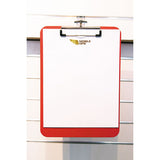 Unbreakable Recycled Clipboard, 1-4" Capacity, 8 1-2 X 11, Red