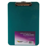 Unbreakable Recycled Clipboard, 1-4" Capacity, 9 X 12 1-2, Green