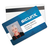 Sicurix Blank Id Card With Magnetic Strip, 2 1-8 X 3 3-8, White, 100-pack