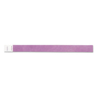 Security Wristbands, 0.75" X 10", Purple, 100-pack