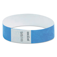 Security Wristbands, 0.75" X 10", Blue, 100-pack