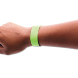 Security Wristbands, 0.75" X 10", Green, 100-pack