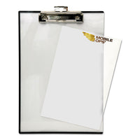 Quick Reference Clipboard, 1-2" Capacity, 8 1-2 X 11, Clear