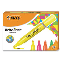 Brite Liner Tank-style Highlighter Value Pack, Chisel Tip, Fluorescent Yellow, 36-pack