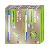Revolution Ballpoint Pen, Retractable, Medium 1 Mm, Blue Ink-semi-clear Barrel, 48-pack