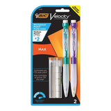 Velocity Max Pencil, 0.7 Mm, Hb (#2.5), Black Lead, Assorted Barrel Colors, 2-pack
