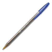 Cristal Xtra Bold Ballpoint Pen, Stick, Bold 1.6 Mm, Blue Ink, Clear Barrel, 24-pack