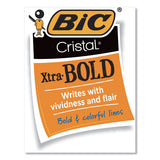 Cristal Xtra Bold Ballpoint Pen, Stick, Bold 1.6 Mm, Blue Ink, Clear Barrel, 24-pack