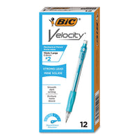 Velocity Original Mechanical Pencil, 0.9 Mm, Hb (#2.5), Black Lead, Turquoise Barrel, Dozen