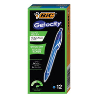 Gel-ocity Quick Dry Retractable Gel Pen, Medium 0.7mm, Blue Ink-barrel, Dozen