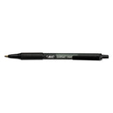 Soft Feel Retractable Ballpoint Pen, Medium 1mm, Black Ink-barrel, Dozen
