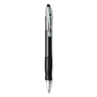 Velocity Retractable Ballpoint Pen, 1mm, Black Ink, Trans Black Barrel, Dozen
