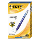 Velocity Retractable Ballpoint Pen Value Pack, Medium 1mm, Blue Ink & Barrel, 36-pack