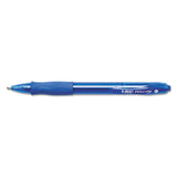 Velocity Atlantis Bold Retractable Ballpoint Pen, 1.6mm, Blue Ink, Trans-blue Barrel, Dozen