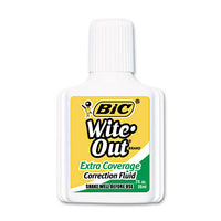 Wite-out Extra Coverage Correction Fluid, 20 Ml Bottle, White, 1-dozen