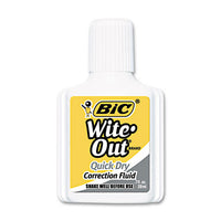 Wite-out Quick Dry Correction Fluid, 20 Ml Bottle, White, 1-dozen