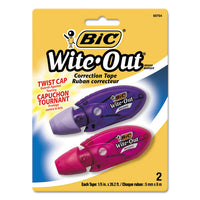 Wite-out Mini Twist Correction Tape, Non-refillable, 1-5" X 314", 2-pack