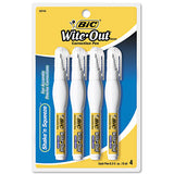 Wite-out Shake 'n Squeeze Correction Pen, 8 Ml, White, 4-pack