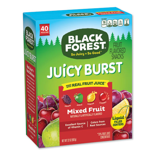 Juicy Burst Fruit Flavored Snack, Mixed Fruit, 32 Oz, 40-box