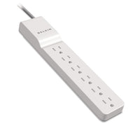 Home-office Surge Protector, 6 Outlets, 4 Ft Cord, 720 Joules, White