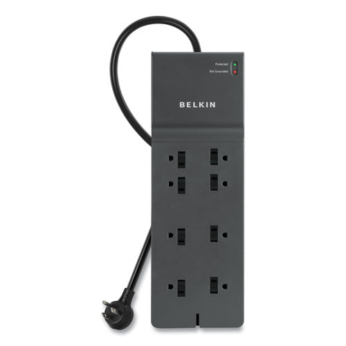 Home-office Surge Protector, 8 Outlets, 8 Ft Cord, 2500 Joules, Black