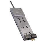 Home-office Surge Protector, 8 Outlets, 12 Ft Cord, 3390 Joules, Dark Gray