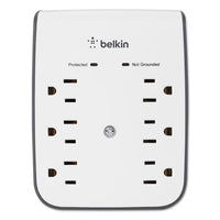 Surgeplus Usb Wall Mount Charger, 6 Outlets; 2 Usb, White