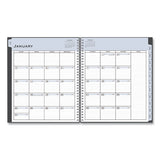 Passages Monthly Wirebound Planner, 10 X 8, Charcoal, 2021