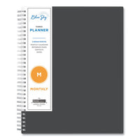 Passages Monthly Wirebound Planner, 10 X 8, Charcoal, 2021