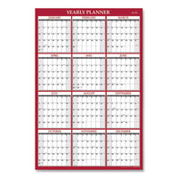 Laminated Wall Calendar, 48 X 32, Red-white, 2022