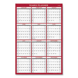 Laminated Wall Calendar, 48 X 32, Red-white, 2022