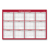 Laminated Wall Calendar, 48 X 32, Red-white, 2022