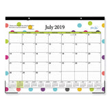 Teacher Dots Academic Year Desk Pad, 22 X 17, Assorted Color Dots, 2020-2021