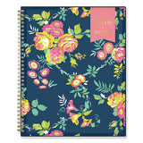 Day Designer Academic Year Cyo Weekly-monthly Planner, 11 X 8.5, Navy-floral, 2020-2021