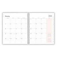 Joselyn Weekly-monthly Wirebound Planner, 11 X 8.5, Light Pink-peach-black, 2021