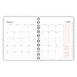 Joselyn Weekly-monthly Wirebound Planner, 11 X 8.5, Light Pink-peach-black, 2021