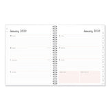 Joselyn Weekly-monthly Wirebound Planner, 11 X 8.5, Light Pink-peach-black, 2021