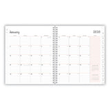 Joselyn Monthly Wirebound Planner, 10 X 8, Light Pink-peach-black, 2021