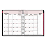 Classic Red Weekly-monthly Planner, Open Scheduling, 11 X 8.5, Black Cover, 2021