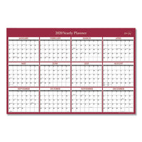 Laminated Classic Red Calendar, 36 X 24, 2021