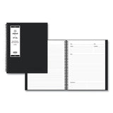 Aligned Business Notebook, Narrow Rule, Black Cover, 11 X 8.5, 78 Sheets