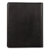 Faux-leather Padfolio With Solar Calculator, 9 X 12 Pad, 9.75 X 12.5, Black