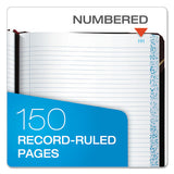 Columnar Accounting Book, Record Rule, Black Cover, 150 Pages, 8 1-8 X 10 3-8