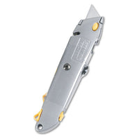 Quick-change Utility Knife W-retractable Blade & Twine Cutter, Gray