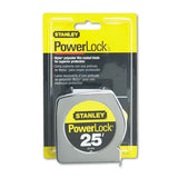Powerlock Ii Power Return Rule, 1" X 25ft, Chrome-yellow