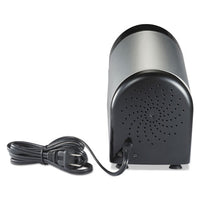 Quietsharp Glow Classroom Electric Pencil Sharpener, Ac-powered, 6.13" X 10.69" X 9", Silver-black
