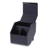 Konnect Desktop Organizer Storage Bin, Short, 3.4" X 3.5" X 3.5", Black